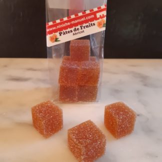 Pâtes de fruits<br>Abricot<br>Le sachet de 100 g.