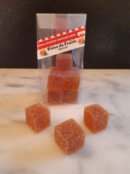 Pâtes de fruits<br>Abricot<br>Le sachet de 100 g.
